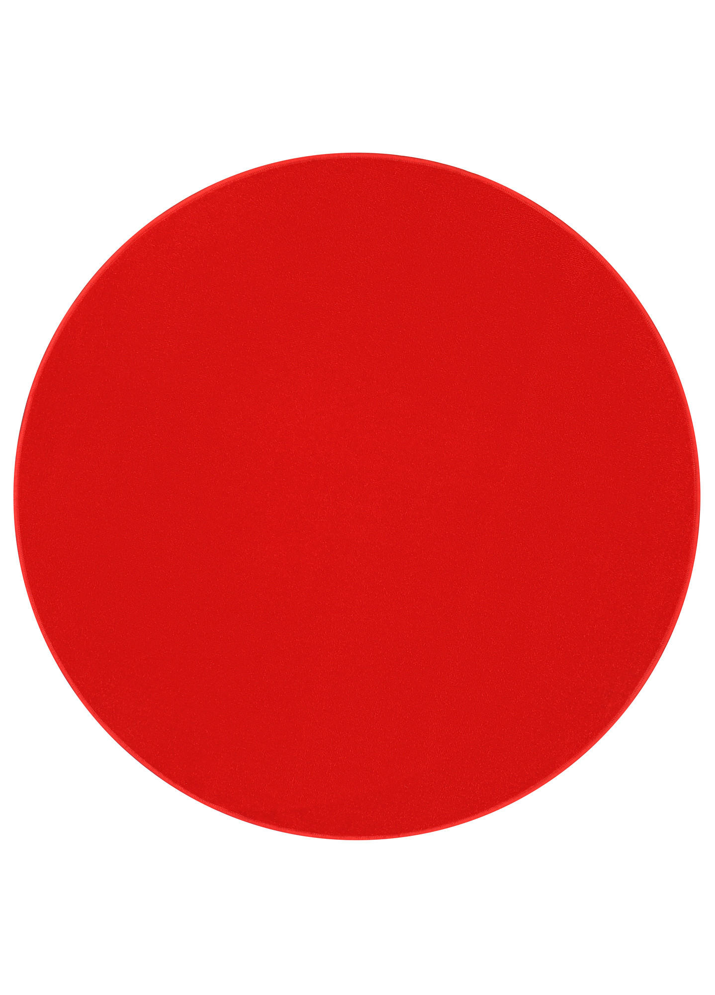 TEPPICH MONO Rund Outdoor Rot 100/100 cm - Rot, Textil (100/100cm) - Tapiso