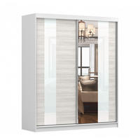 SCHWEBETÜRENSCHRANK MULTI 32 Weiß/Kathult Weiß 183 cm - Alufarben/Weiß, Glas/Holzwerkstoff (183/218/61cm)