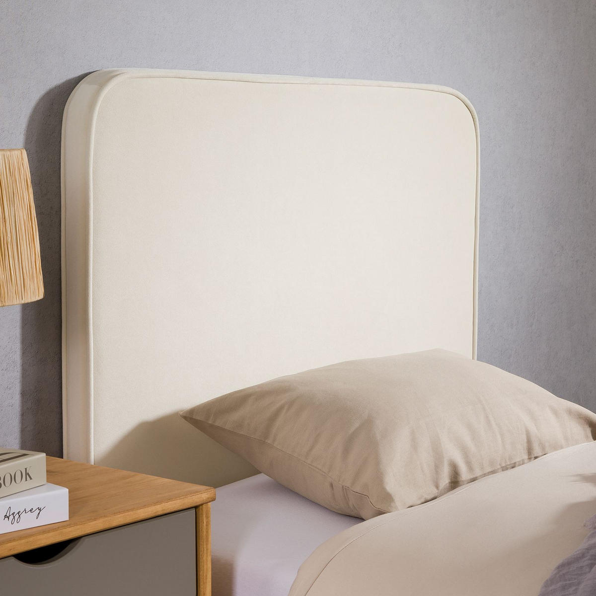 KOPFTEIL LUNAR 90X190 CM - Creme, Textil (90/68/6cm) - IDIMEX