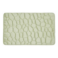 BADEMATTE Memory Foam Kiesel-Design 50/80 cm - Salbeigrün, Textil (50/80cm) - Homescapes