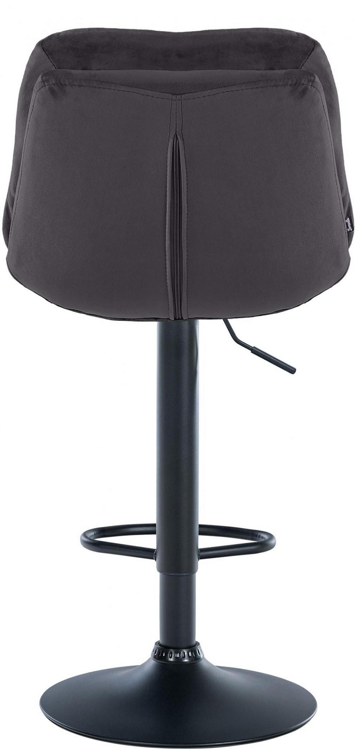 BARHOCKER Samt schwarz - Schwarz, Textil (46/94/54cm) - CLP