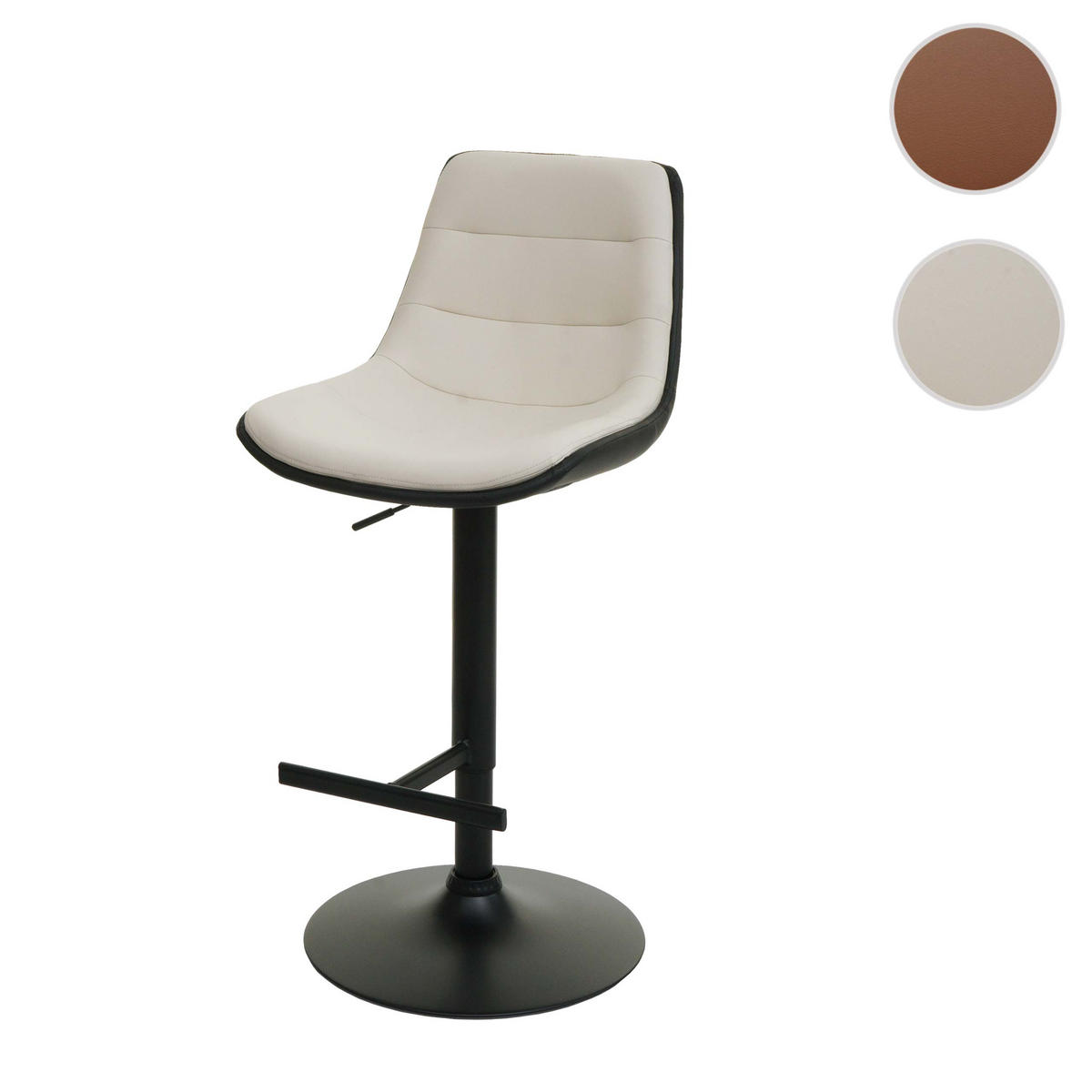 BARSKI STOLEC Krema bela - bela, tekstil (53/116/47cm) - MCW