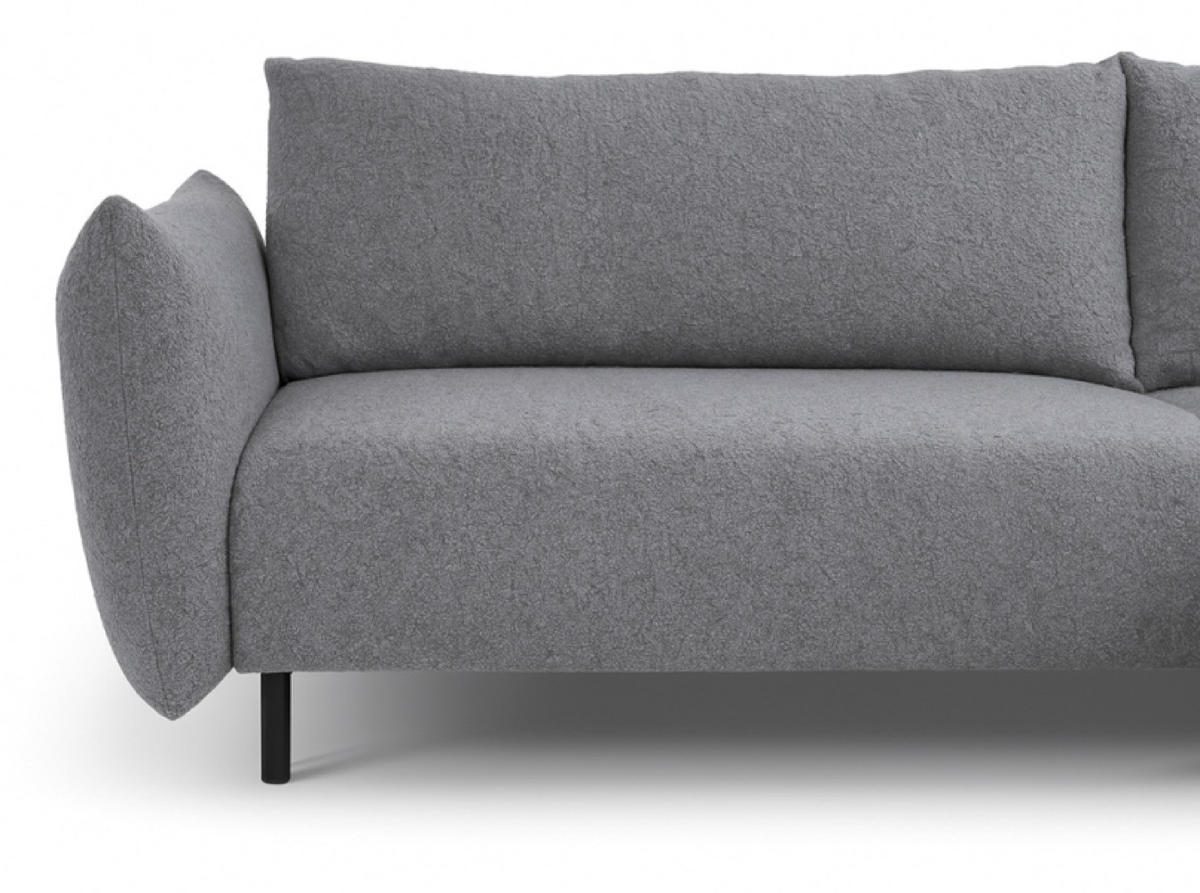 ECKSOFA Grau DELI Mit Schlaffunktion Rechts - Grau, Textil (171/257cm) - Sepro Meble