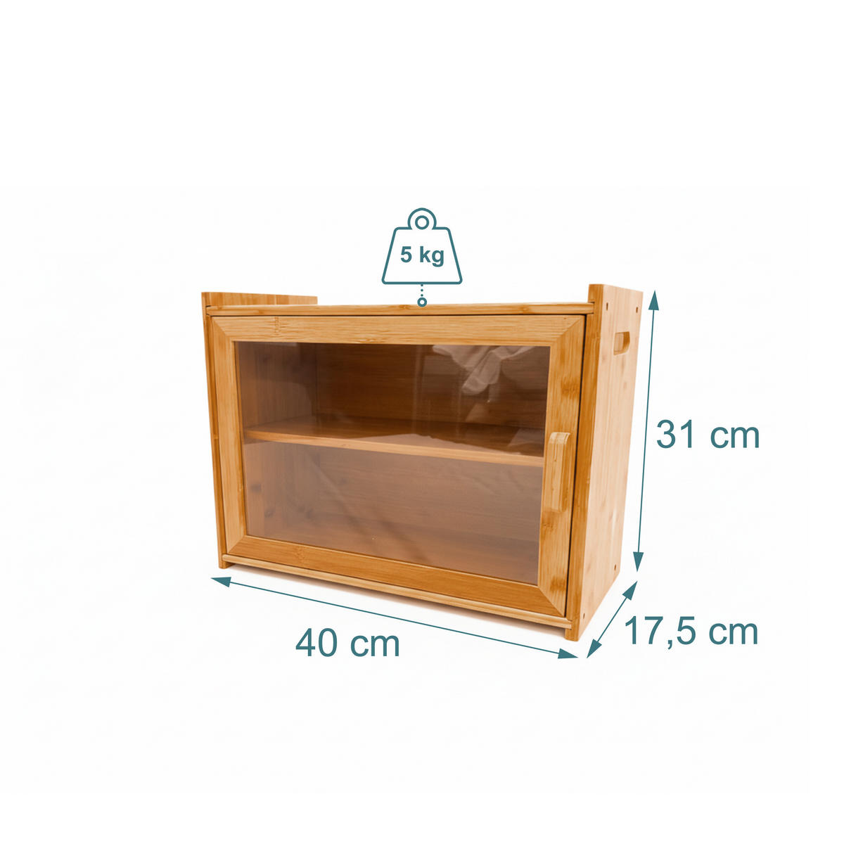 BROTKASTEN - Hellbraun, Holz/Kunststoff (40/31/17.5cm) - Relaxdays