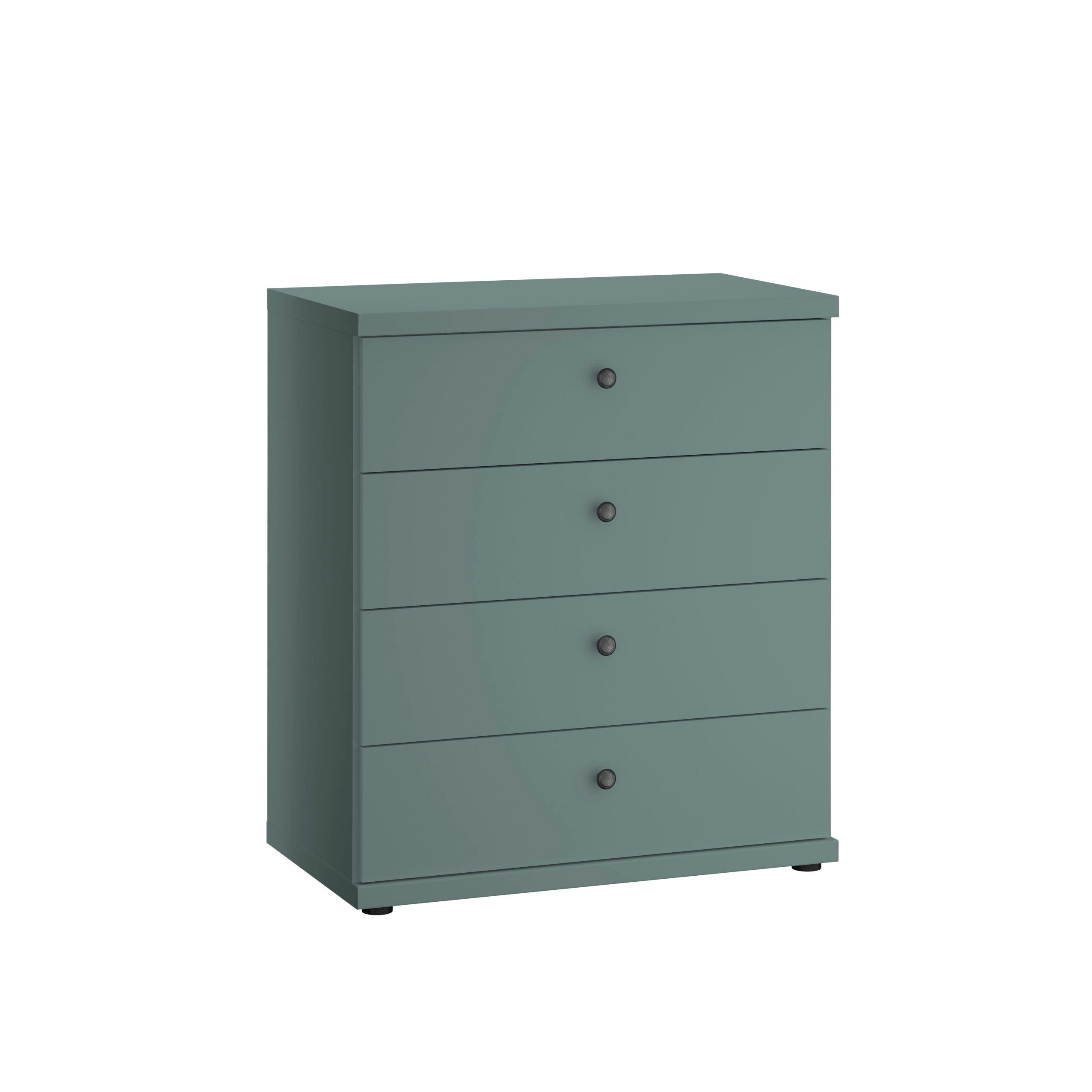 KOMMODE Greenholm in Salbeigrün 75 x 86 x 42 cm (BxHxT) - Stil trifft auf Funktion, Schubkastenkommode - Grün, Holzwerkstoff (75/86/42cm)
