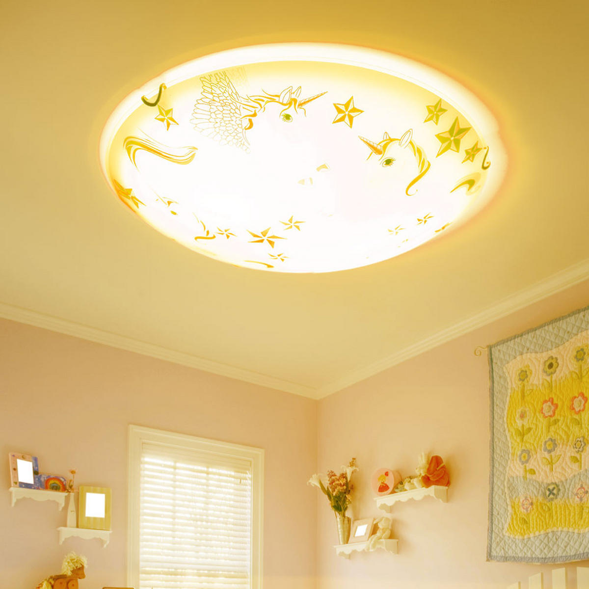 LED DECKENLEUCHTE Metall Rosa - Rosa, Glas (40/40/10cm) - Globo Lighting