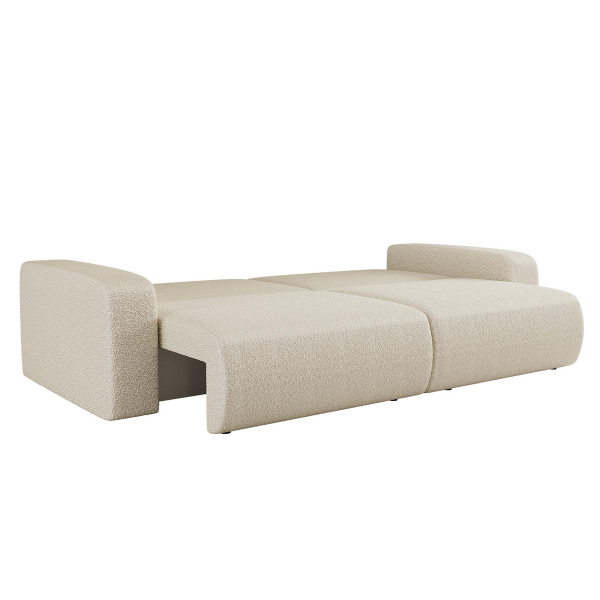 SCHLAFSOFA MILANO und Bettkasten Stoff Quelle Ecru - Ecru, Holz (246/83/98cm) - Kaiser Möbel