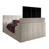 BOXSPRINGBETT Madison 3 creme 200/200 H2/H3 mit TV-Lift - Creme, Textil (200/200cm) - wonello