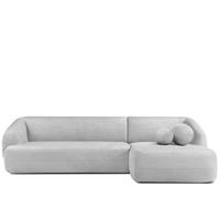 ECKSOFA RECHTS VIRA, Grau, Chenille - Schwarz/Grau, Holz/Holzwerkstoff (300/160cm) - KONSIMO®