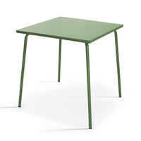 GARTENTISCH , Kaktusgrünen - Dunkelgrün, Metall (70/70/72cm) - Oviala