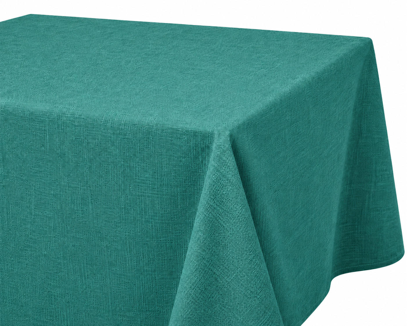 TISCHDECKE Leinenoptik 90/90 cm eckig petrol - Petrol, Kunststoff (90/90cm) - TiborTex