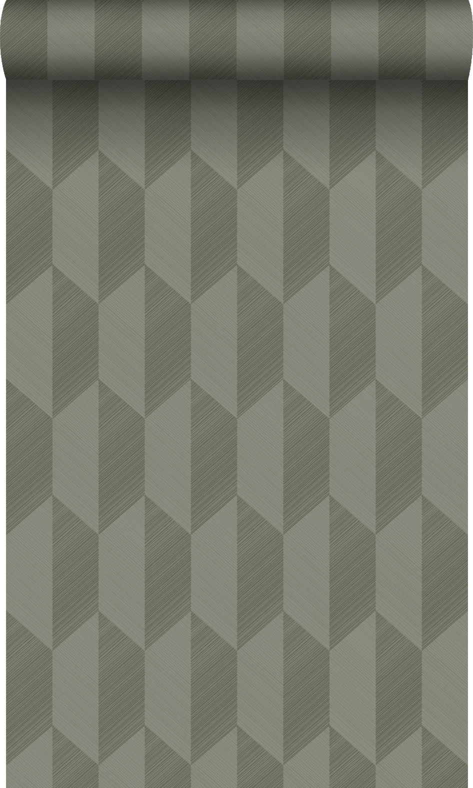 TAPETE 3D Muster 50 x 900 cm - Grün, Papier (50/900cm) - Origin Wallcoverings