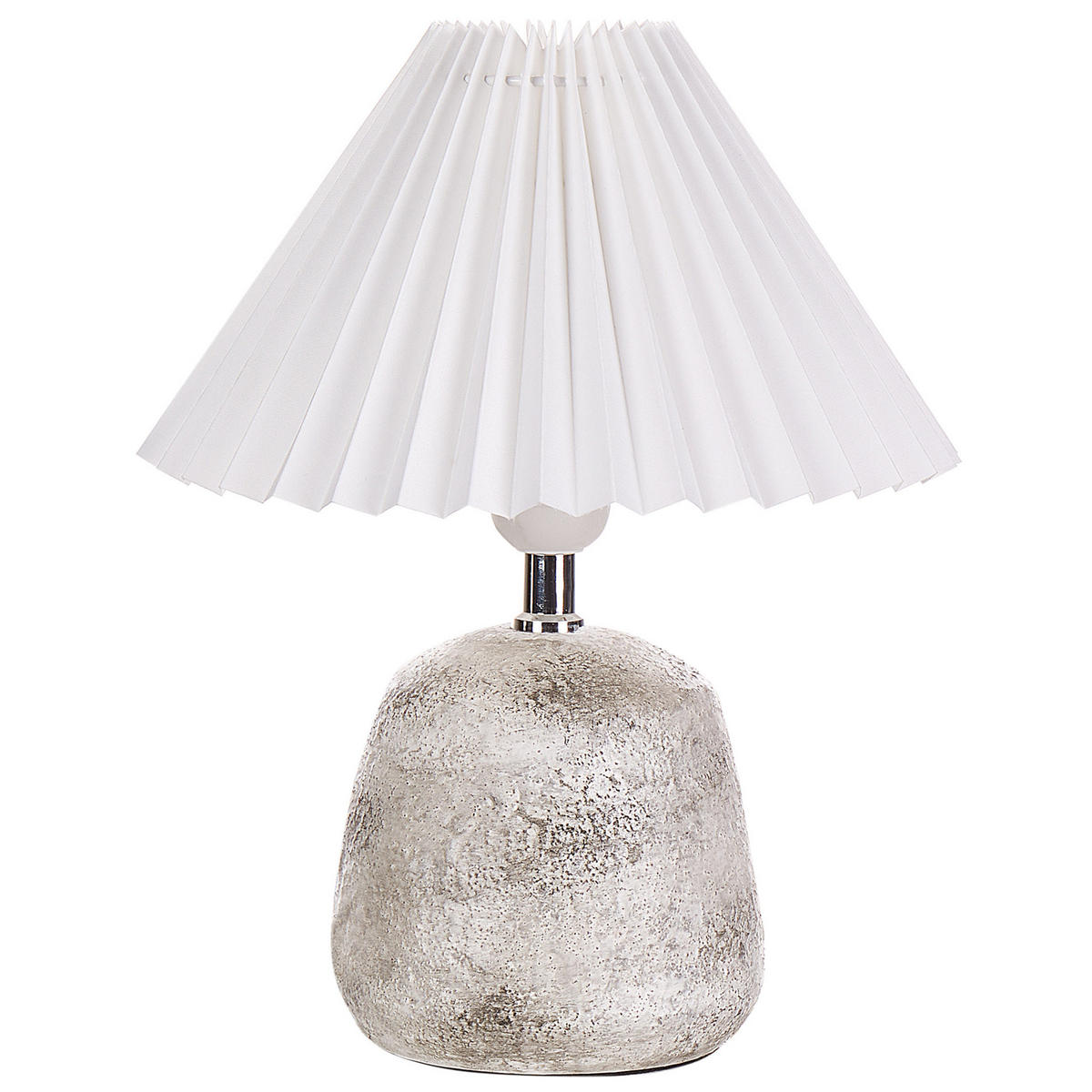 TISCHLAMPE 2er Set Weiß/Grau Zeyi - Weiß/Grau, Keramik (25/25/32cm) - Beliani