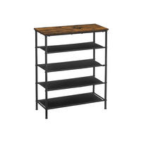SCHUHREGAL - Braun, Holzwerkstoff (30/91/75cm) - Hansiro
