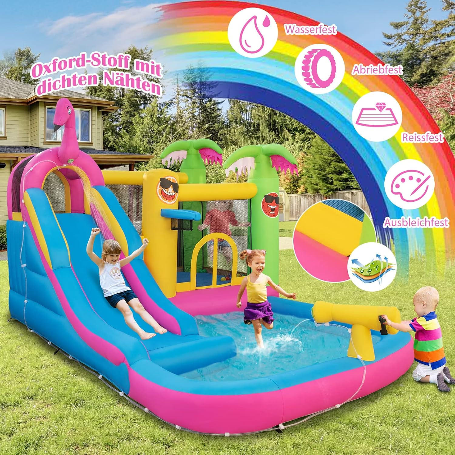 HÜPFBURG 260cm Multicolor - Multicolor, Kunststoff (300/450/260cm) - COSTWAY