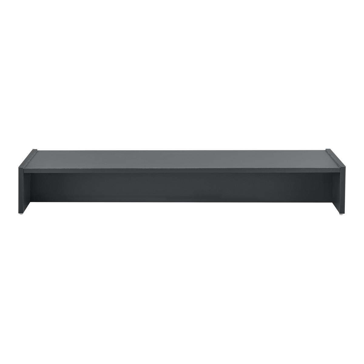 MONITORSTÄNDER - Dunkelgrau, Holzwerkstoff (27/100/15cm) - [en.casa]