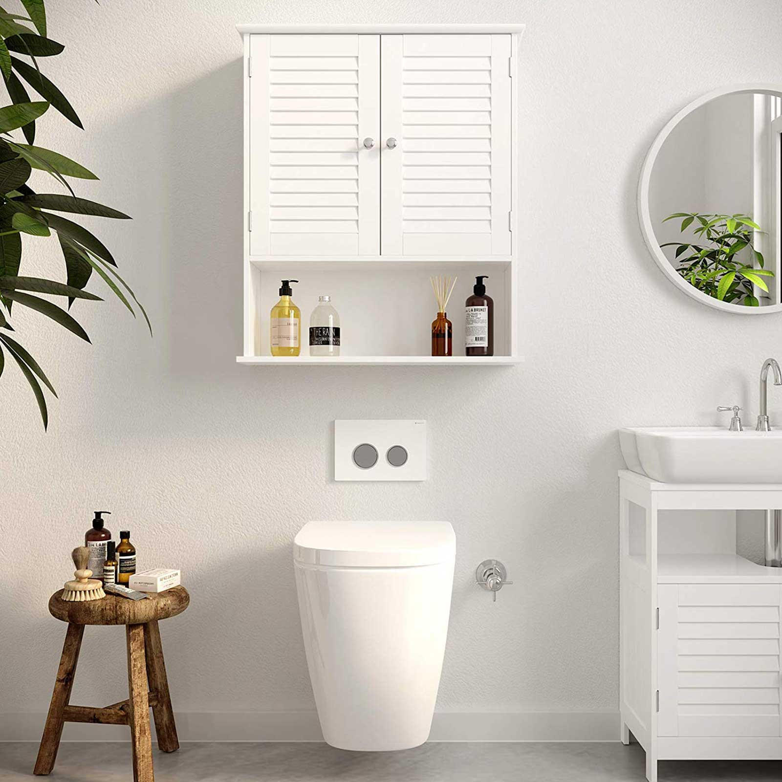 BADEZIMMERSCHRANK WANDSCHRANK - Weiß, Holzwerkstoff (20/70/60cm) - Hansiro