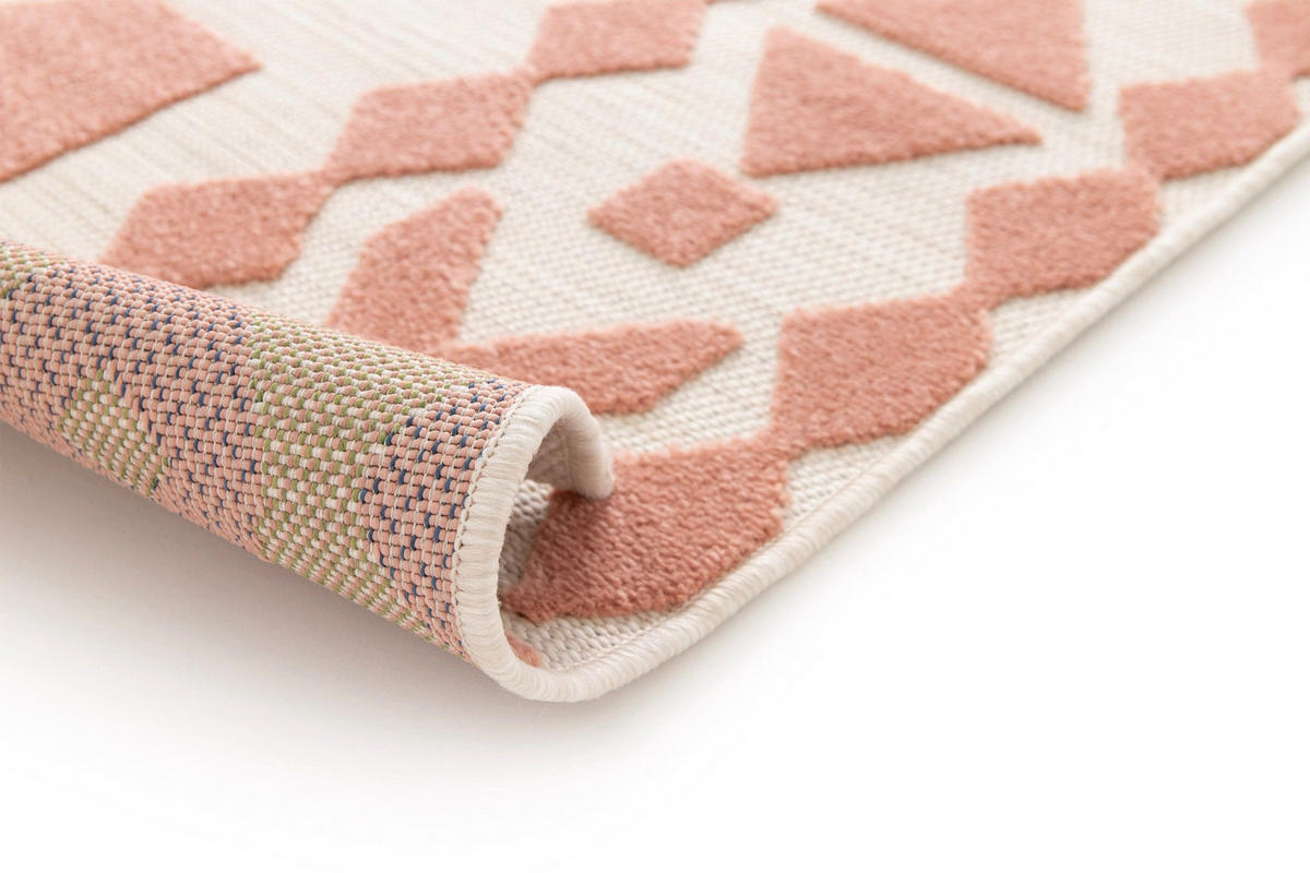 TEPPICH im ethnischen Stil rosa - Pink, Textil (120/170cm) - AFK Living