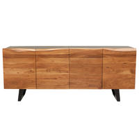 SIDEBOARD ORGANIC ARTWORK Akazie 180cm - Schwarz/Braun, Holz/Metall (180/75/45cm) - riess-ambiente