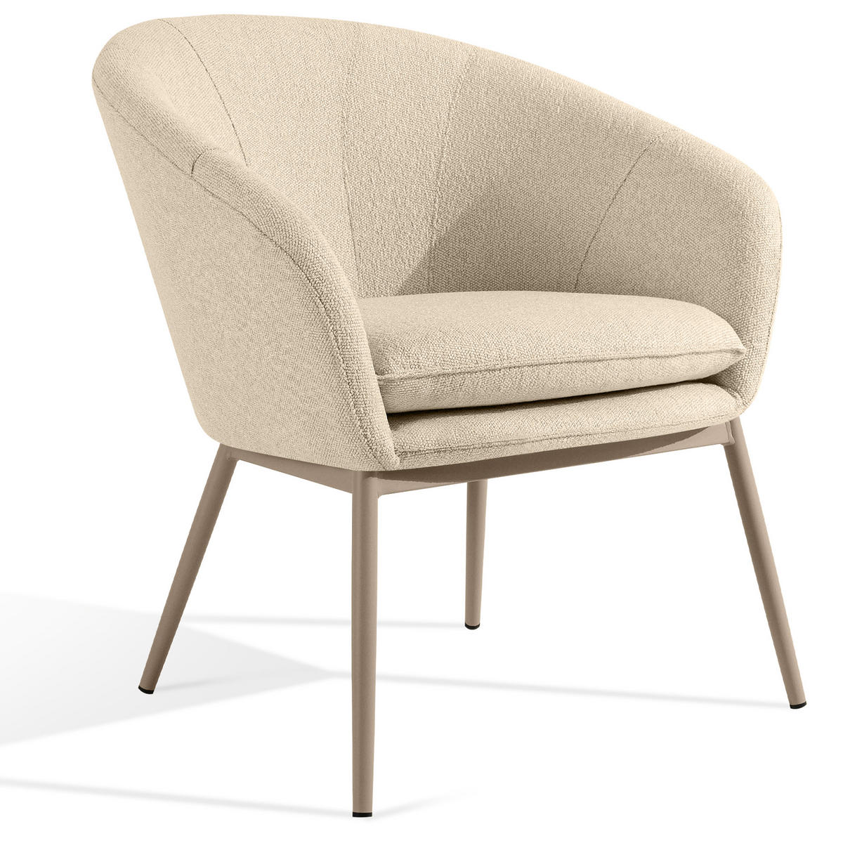 GARTENSESSEL SOLIS Loungesessel, - Creme, Textil/Metall (69/76/66cm) - KONSIMO®