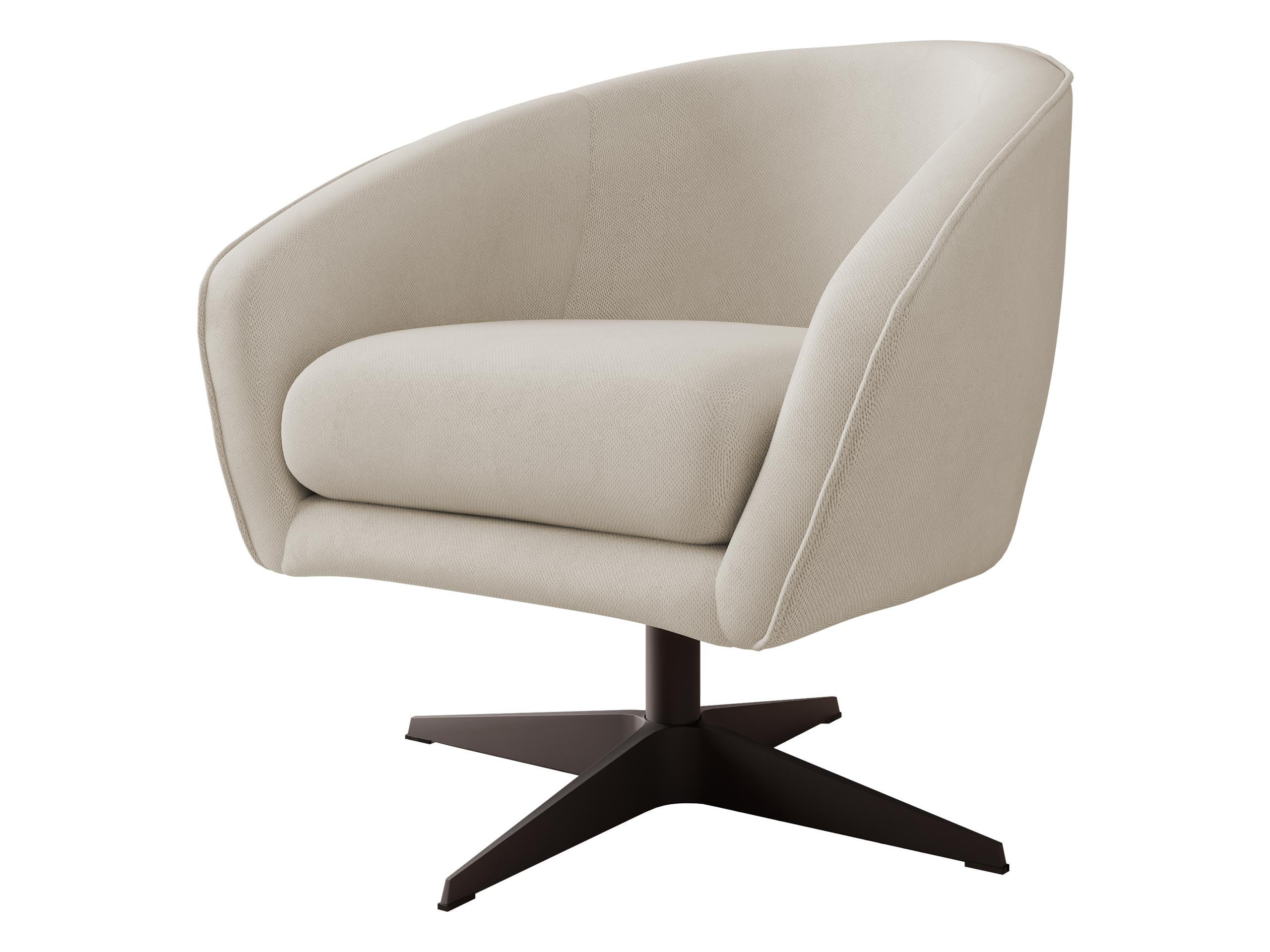 SESSEL Roma BX - Creme/Schwarz, Holz/Textil (80/75/80cm) - MIRJAN24