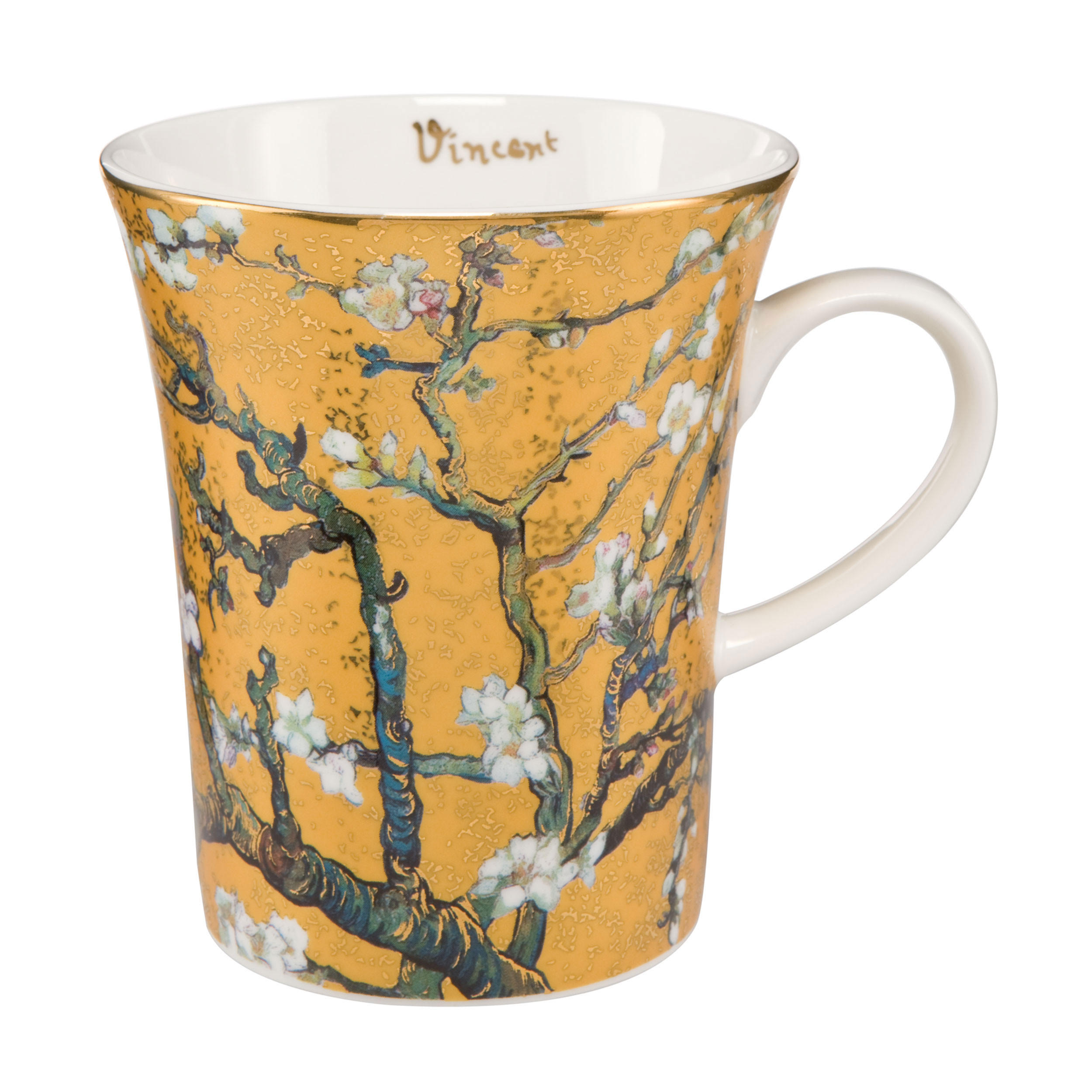 KÜNSTLERTASSE Mandelbaum , Vincent van Gogh, Porzellan, Gold, - Goldfarben, Keramik (0.35L) - Goebel