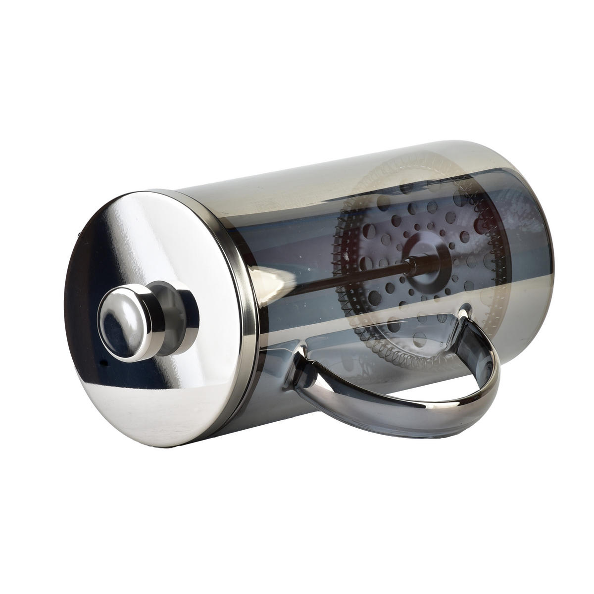 FRENCH PRESS, borosilikátové sklo, šedá - šedá, sklo (11/22/15.5cm) - Mondex