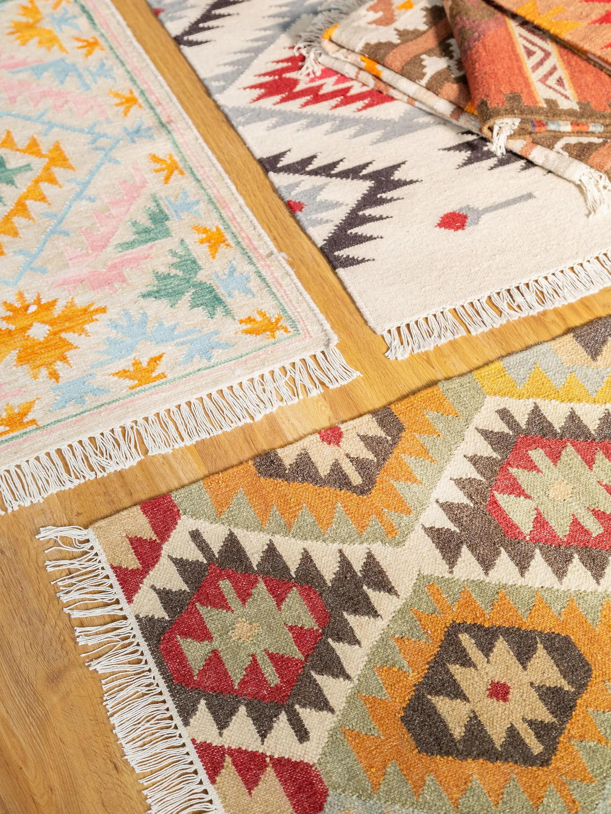 KELIM handgewebt Zohra Multicolor/Beige 80x200 cm - Multicolor, Textil (80/200cm) - benuta Pure