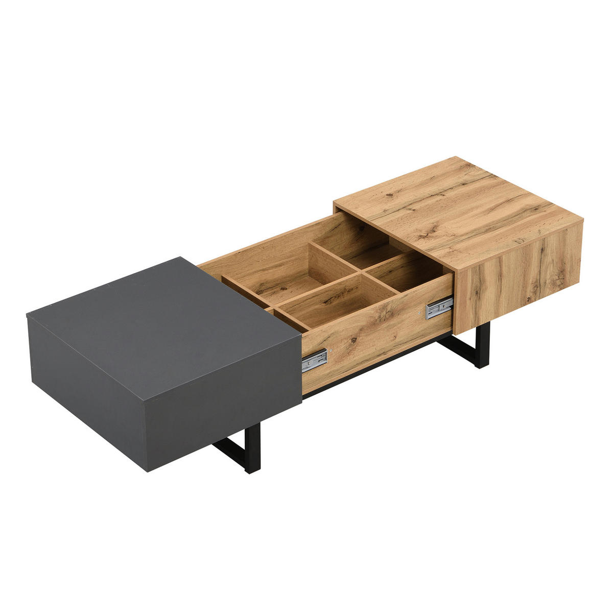 COUCHTISCH 100/40/55 cm Natur aus Spanplatte mit Stauraum - Naturfarben, Holzwerkstoff (100/55/40cm) - OKMYHOME
