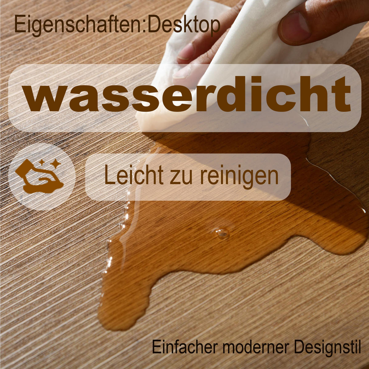 ESSTISCH 120/75/75 cm braun - Braun, Holz/Metall (120/75/75cm) - Urban Meuble