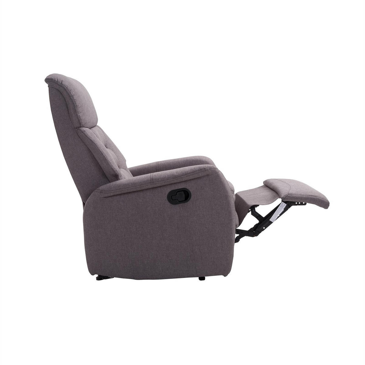 FERNSEHSESSEL RELAJO - Grau, Textil (72/106/87cm) - IDIMEX