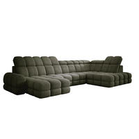 ECKSOFA TOLLO Anthology-stoff U-form 400x217x105 cm grün - Waldgrün, Holz/Textil (217/400cm) - DomoHome