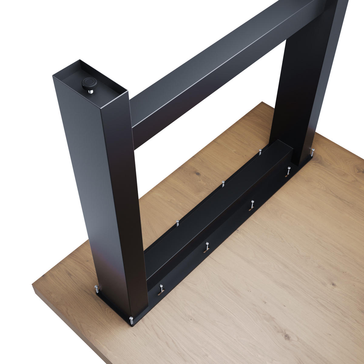 TISCHBEINE Etamin Lite A Extreme 2er-Set Schwarz 72cm - Schwarz, Metall (80/72/10cm) - Metalo Pro