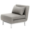 SCHLAFSESSEL - Silberfarben/Grau, Textil (77/78/85cm) - home24