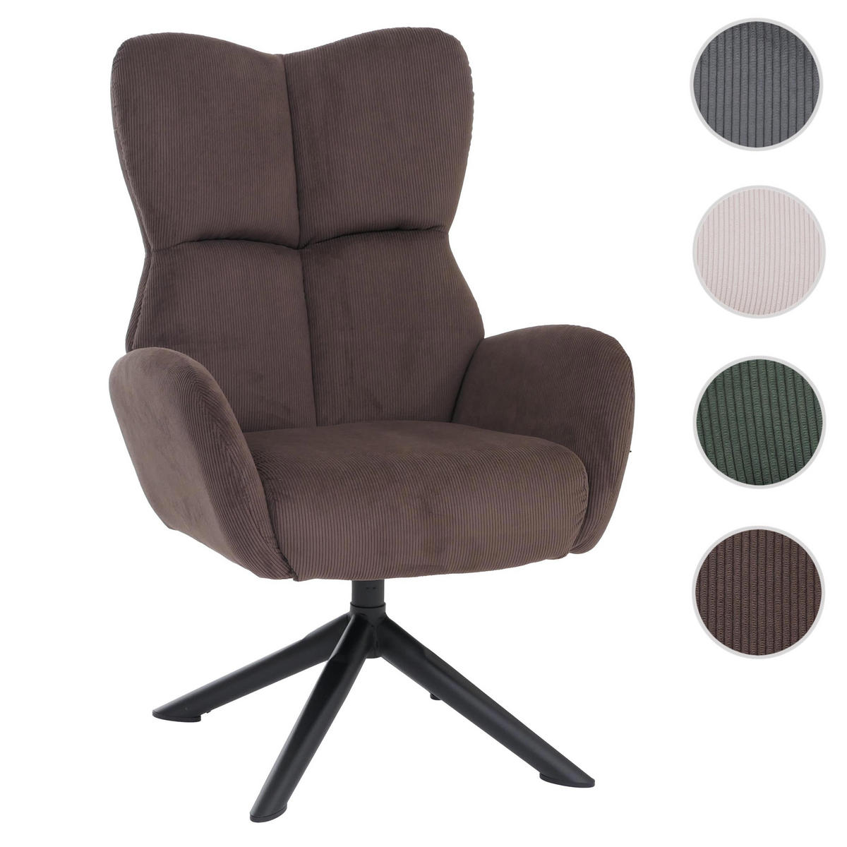LOUNGESESSEL Dunkelbraun - Dunkelbraun, Textil (72/106/71cm) - MCW