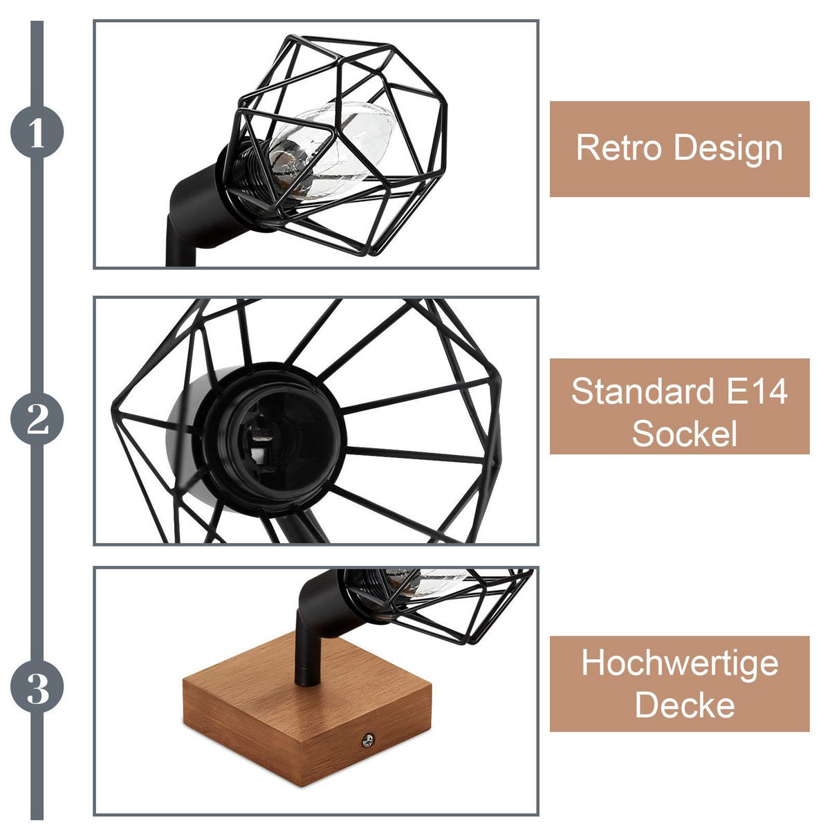 STRAHLER Schläger 17/9/9 cm - Schwarz, Metall (17/9/9cm) - Nettlife