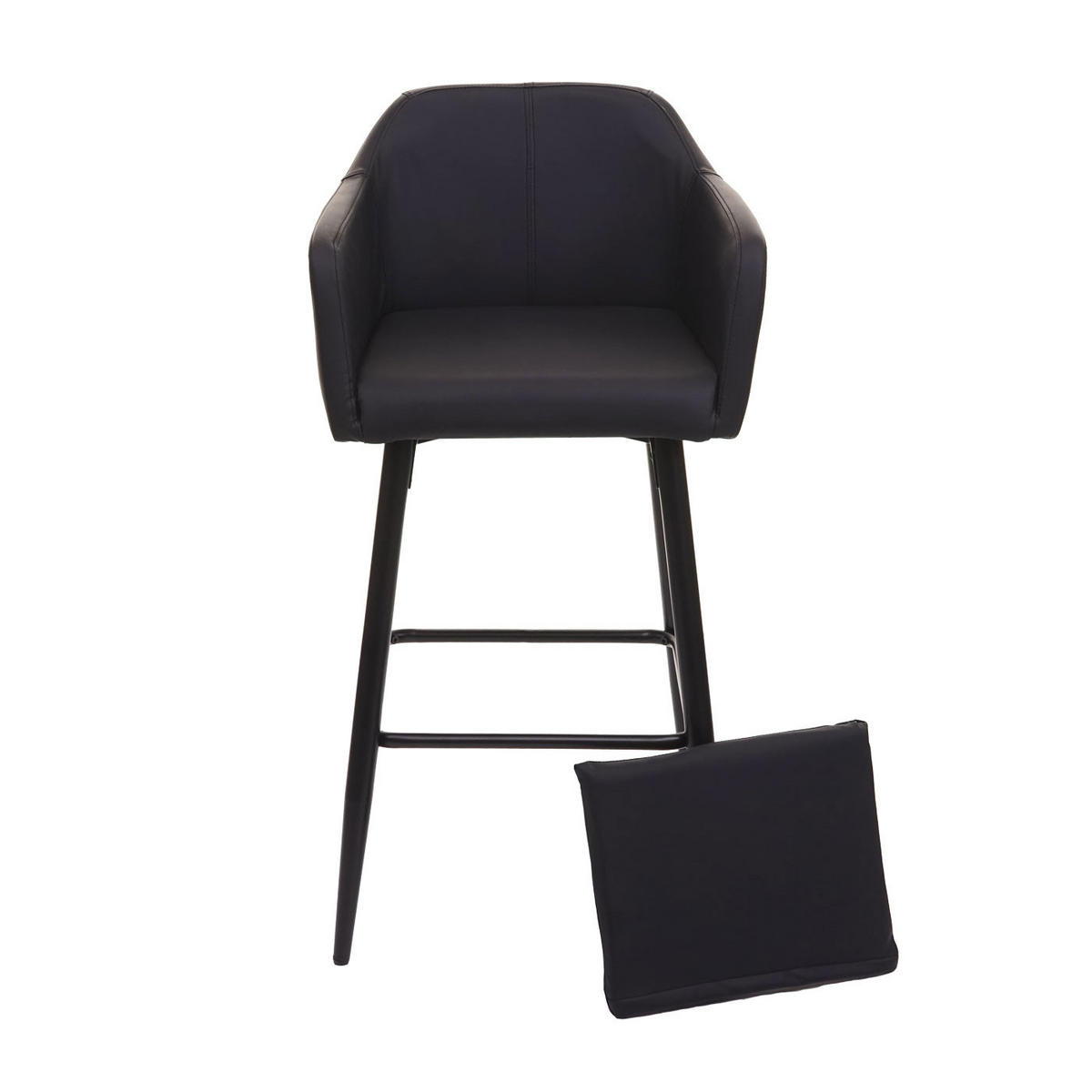 BARHOCKER Schwarz 2er-Set - Schwarz, Textil (54/105/53cm) - MCW