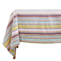TISCHDECKE Osaka bunt gestreift, 137/137 cm, 100% Baumwolle - Multicolor, Textil (137/137cm) - Homescapes