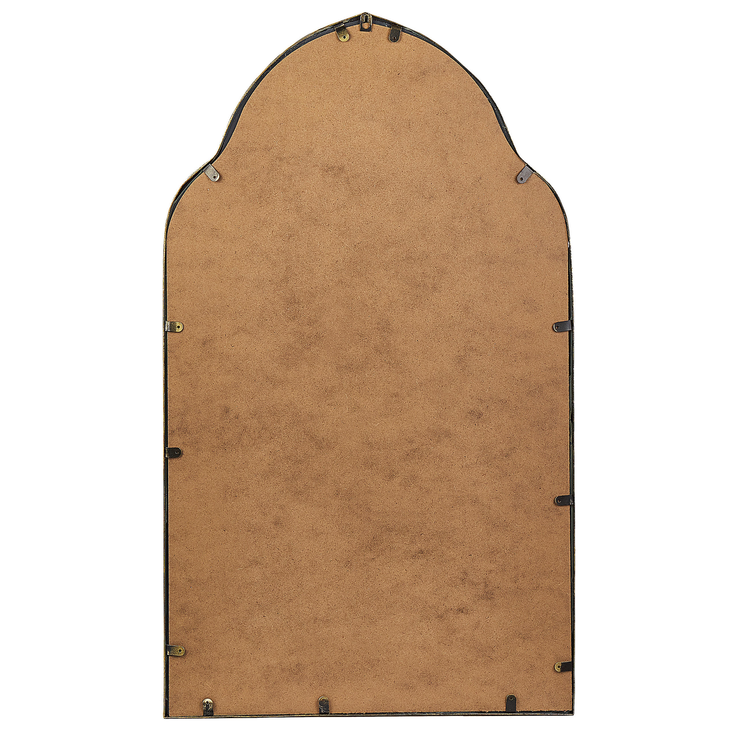 WANDSPIEGEL Metall gold 54/100 cm Aconchi - Goldfarben, Metall (54/100/3cm) - Beliani