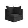 SOFAELEMENT Samt Stoff Schwarz - Schwarz, Holzwerkstoff/Kunststoff (90/77/90cm) - Makamii