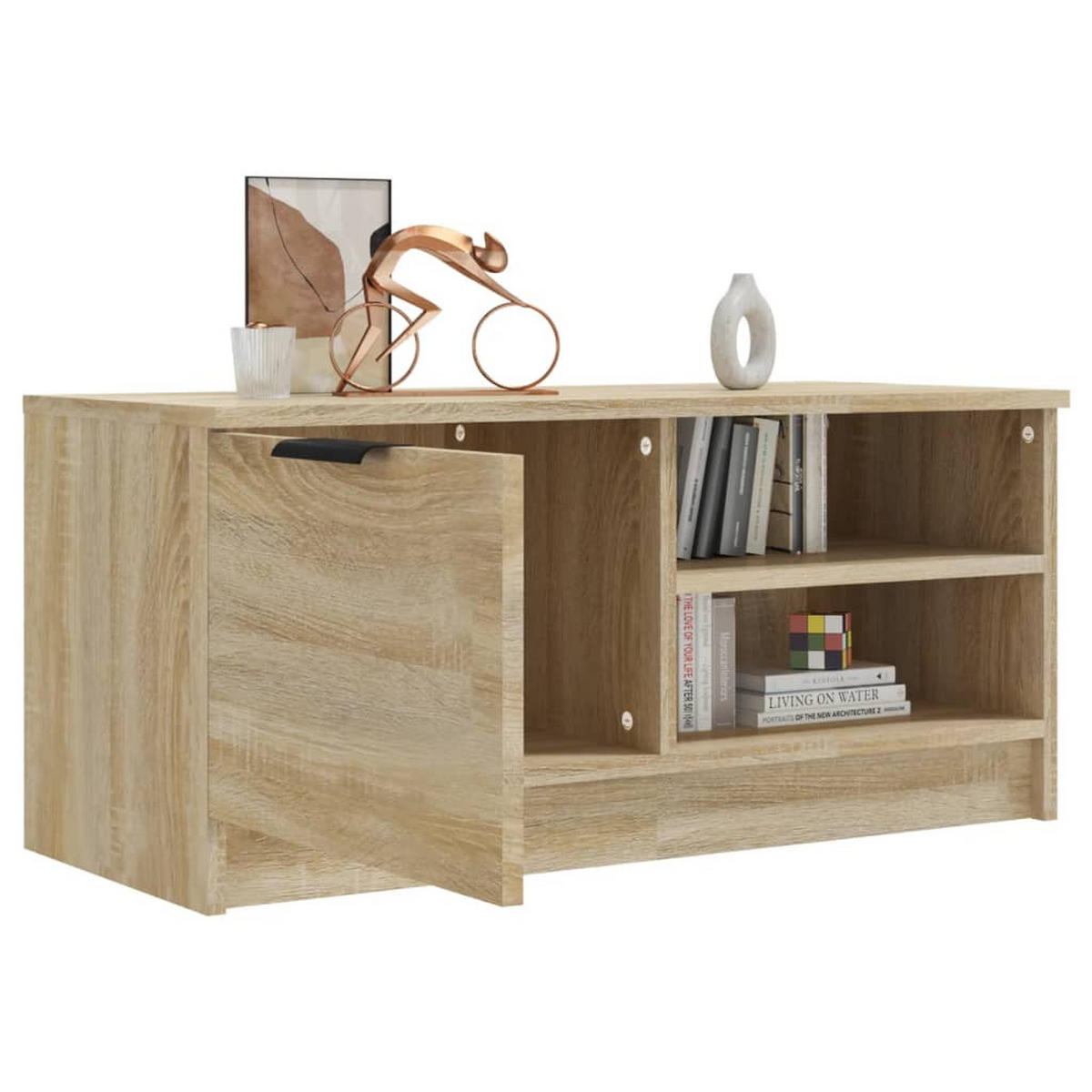 TV-SCHRANK Sonoma-Eiche 80/35/36,5 Cm Holzwerkstoff - Braun, Holz (80/36.5/35cm) - vidaXL