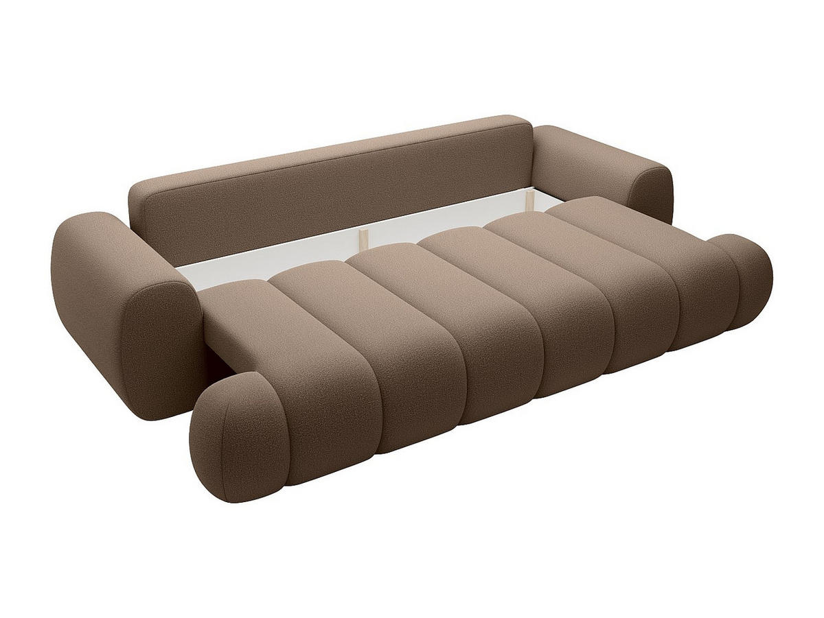 SCHLAFSOFA - 4 Personen - stoff - taupe Fridora - Taupe, Textil (263/81/110cm) - Vente-Unique