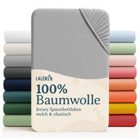 SPANNBETTLAKEN für Beistellbett & Stubenwagen – 100% Baumwolle, Atmungsaktiv & Weich, 50x89x10 cm, Grau - Grau, Textil (50/89cm) - Laleni