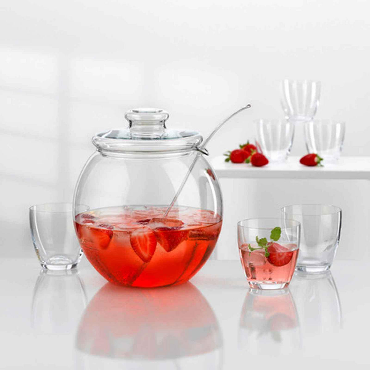 BOWLEGEFÄSS + GLÄSER Libera transparent 9er Set - Transparent, Glas - Bohemia