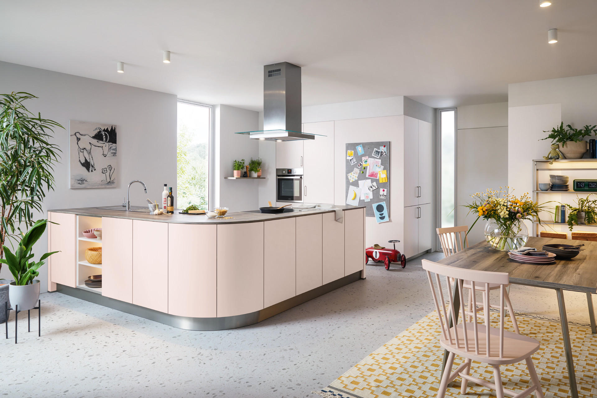 Rosefarbene Küche von Novel