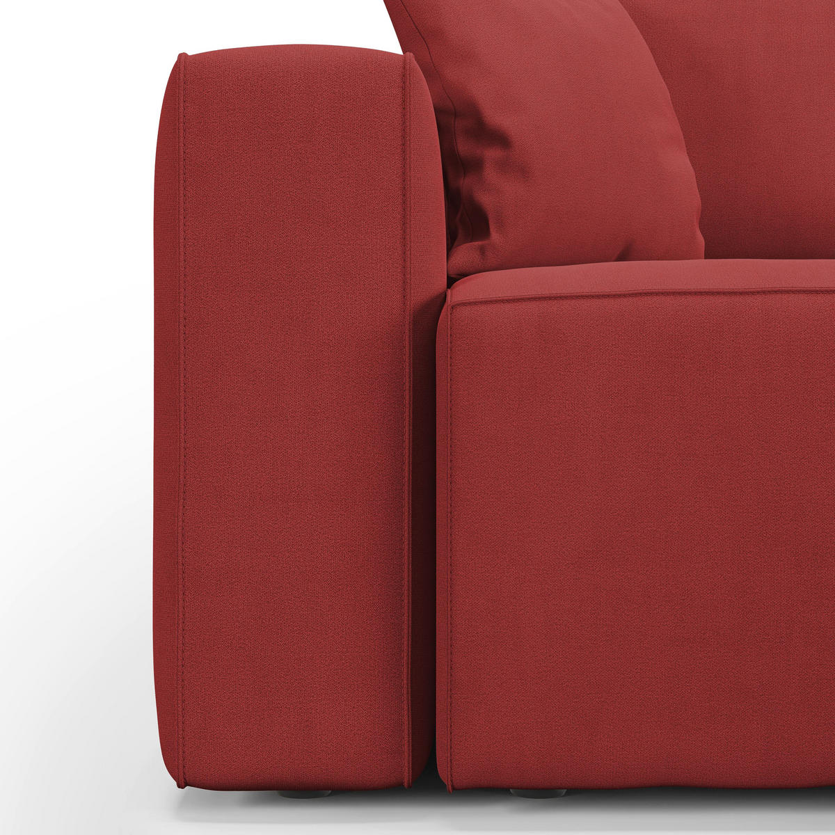 LINEARSOFA Morfeo - Rot, Textil (245/86/99cm) - Divani.store