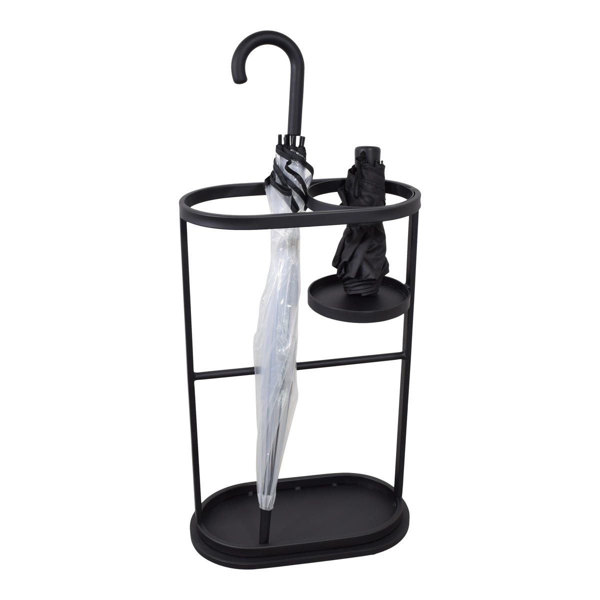 SCHIRMSTÄNDER Fila Schwarz - Schwarz, Metall (19/60/37cm) - LOFT42