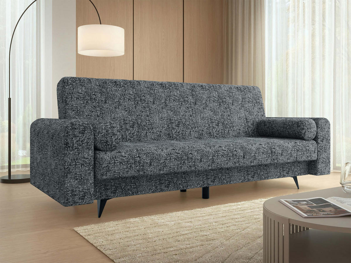 SCHLAFSOFA Zuri - Greige/Schwarz, Holz/Textil (240/93/91cm) - MIRJAN24