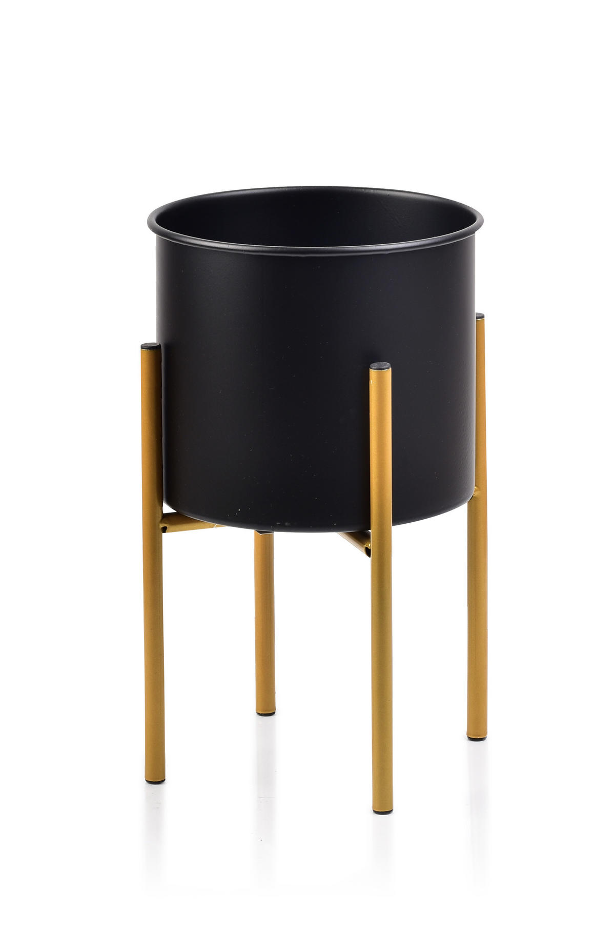 BLUMENTOPF Swen Schwarz 21/32/36 cm Keramik - Schwarz, Metall (21/36/21cm) - Mondex