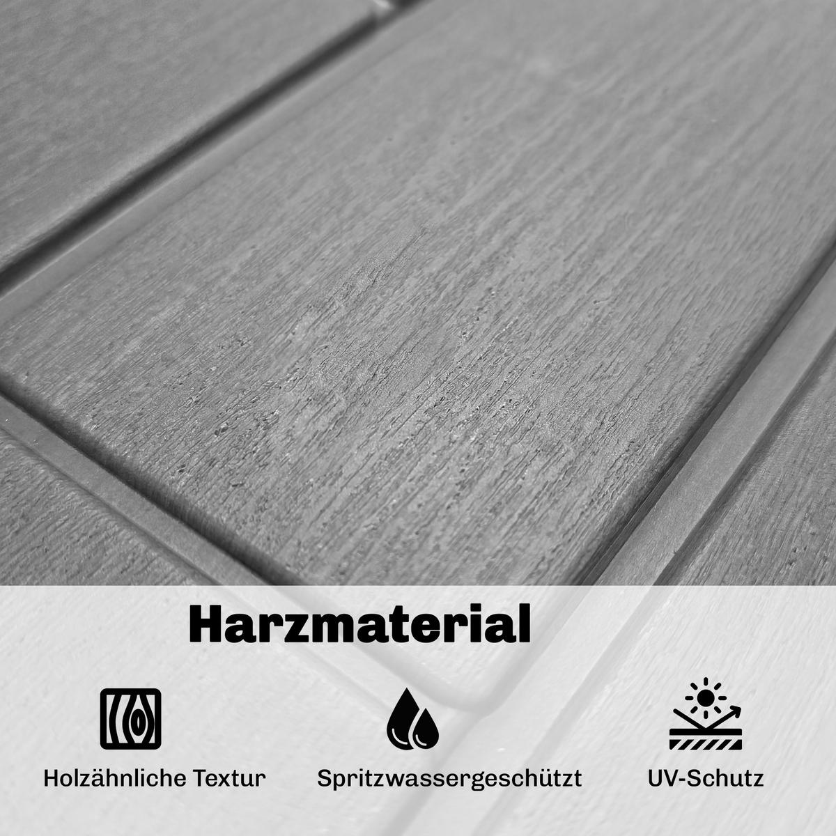 GARTENBOX Kunststoff Grau - Grau, Kunststoff (56/62/122.5cm) - Outsunny